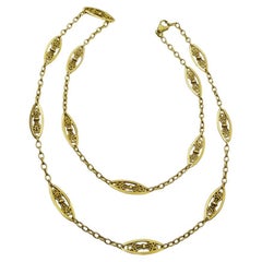 Antique 18 karat French Gold Link Necklace