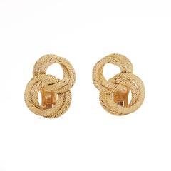 Boucles d'oreilles en or tissé 18 carats Georges Lenfant