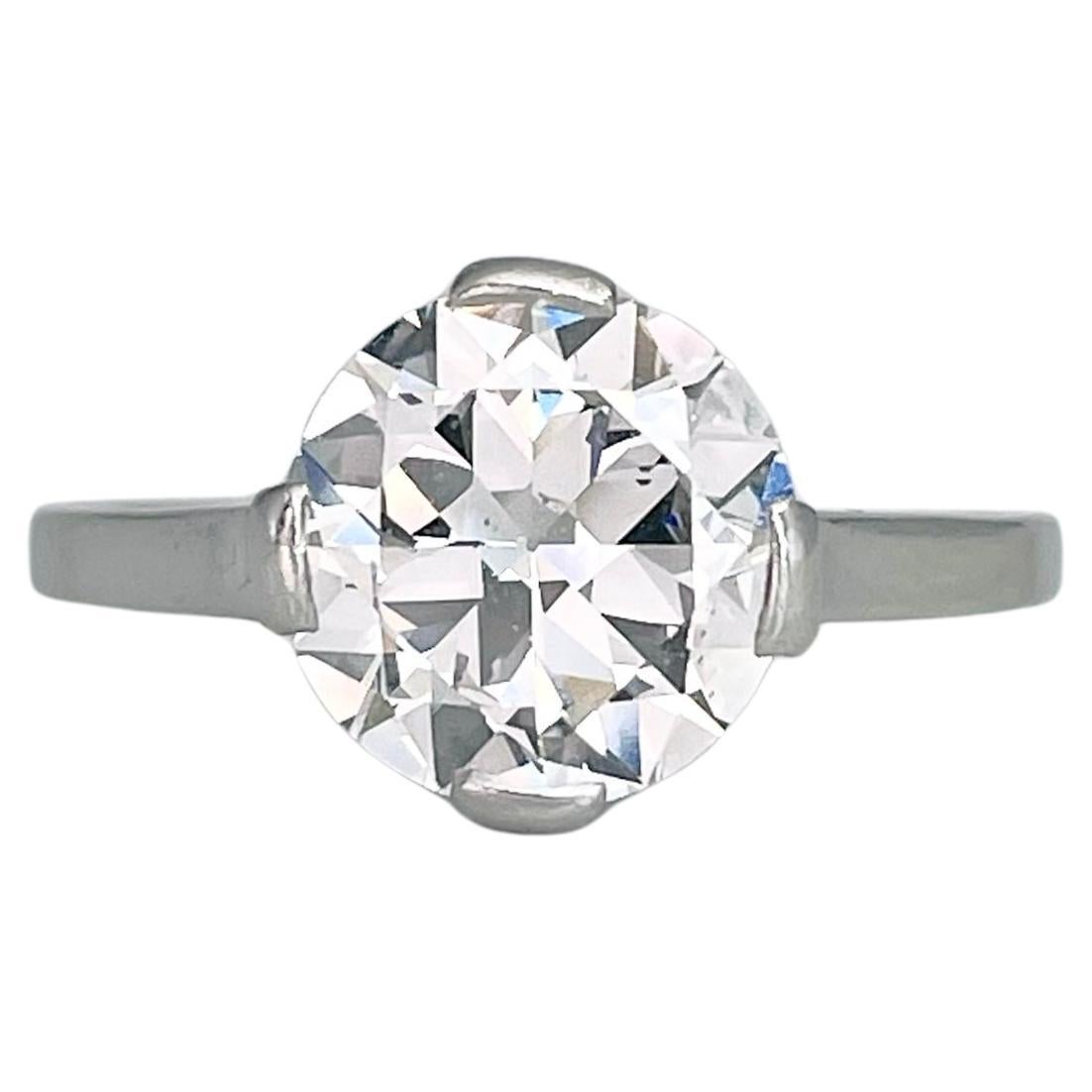 Vintage 18 Karat Gold ~1.80 Carat Diamond Solitaire Engagement Ring