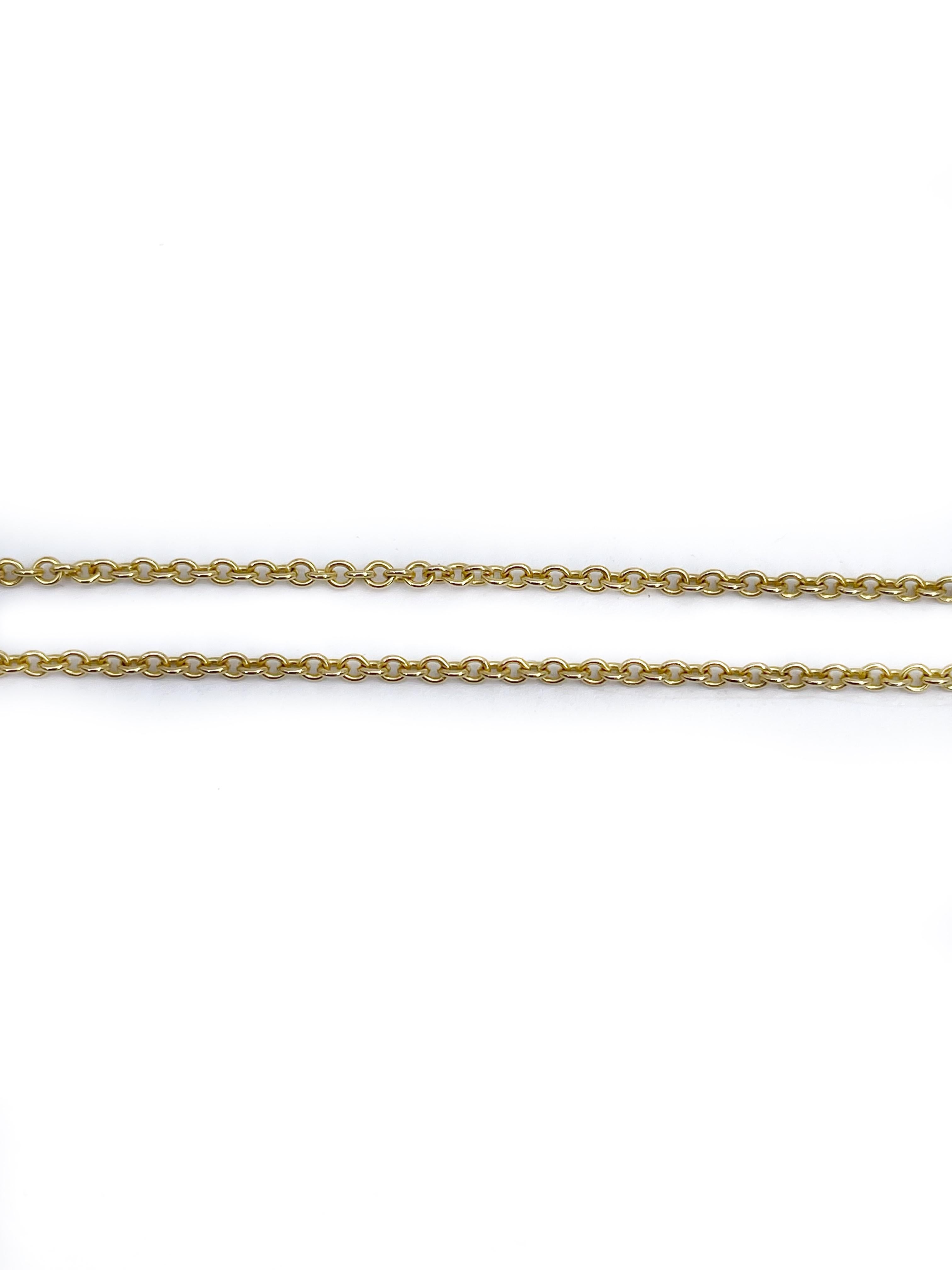 Modern Vintage 18 Karat Gold 3.76 Carat Topaz Collier Necklace