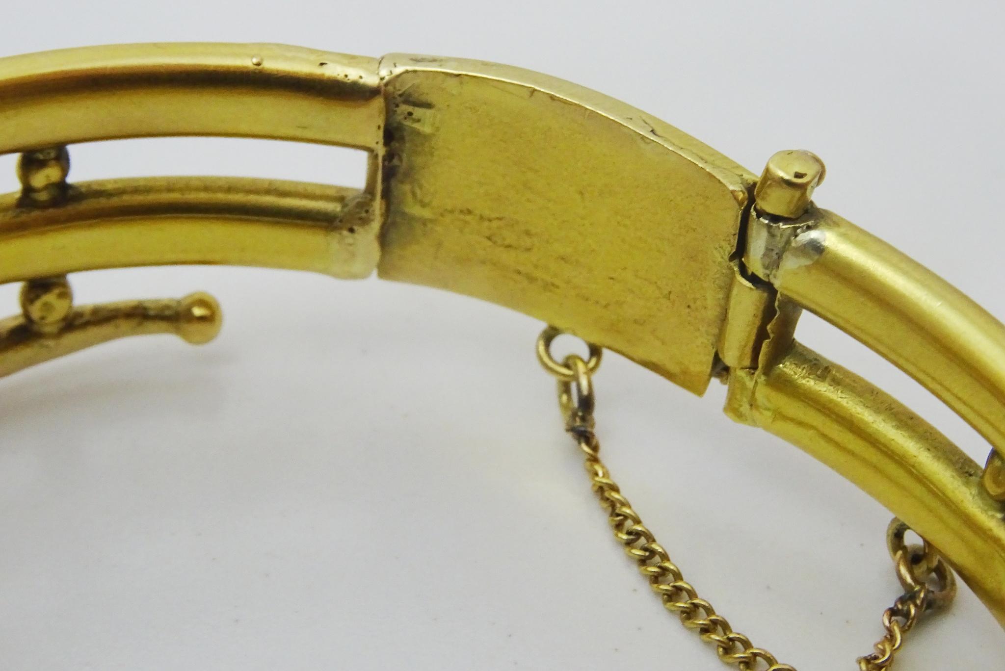 Artisan Vintage 18 karat Gold Algerian Snake Bracelet For Sale