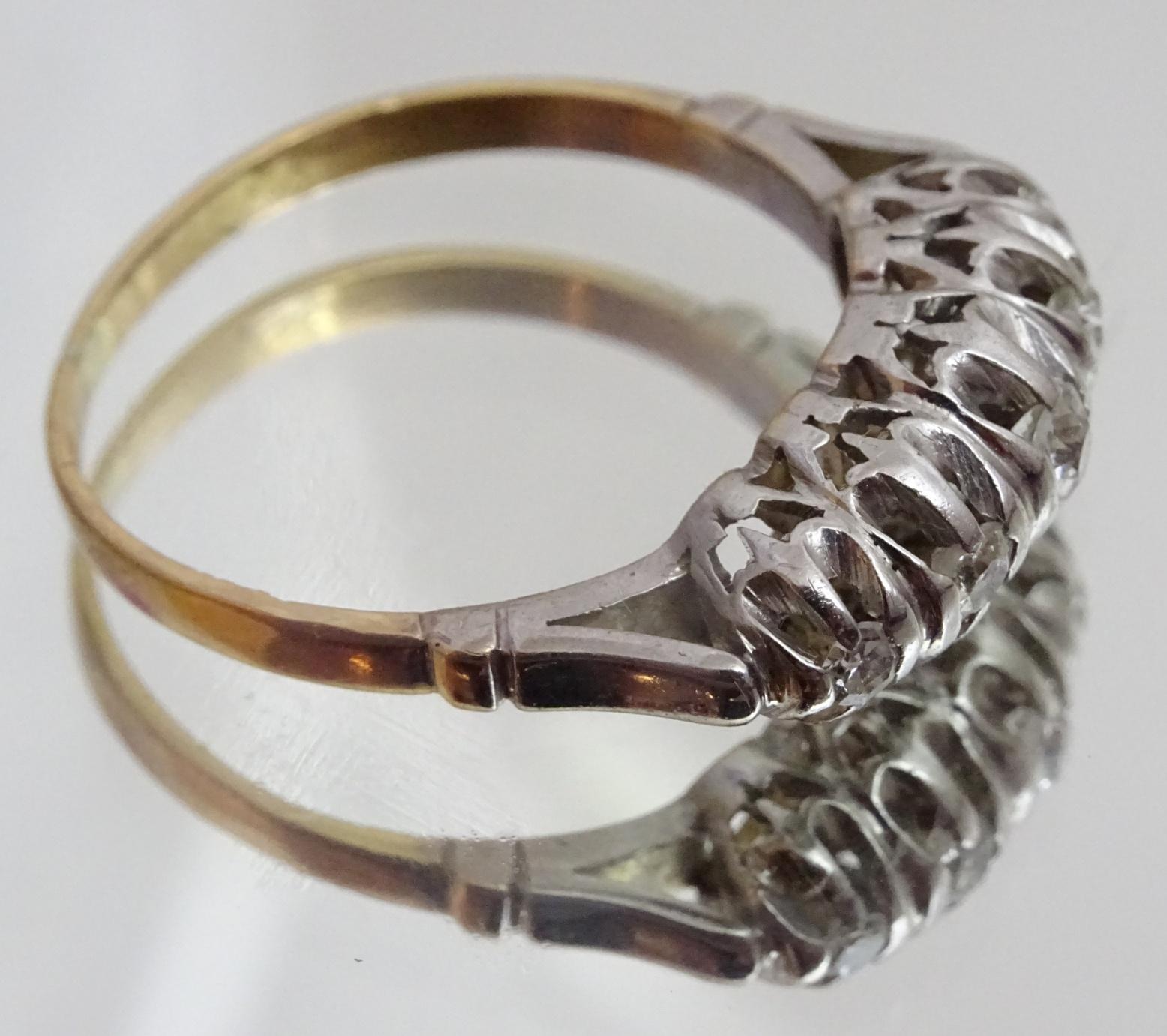 Women's Vintage 18 karat Gold and Diamond Ring For Sale