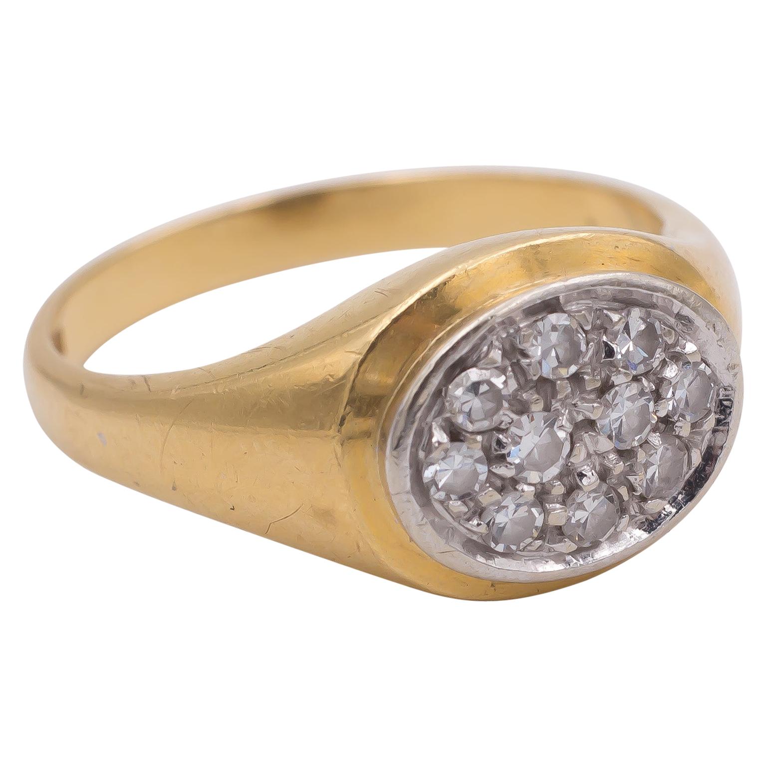 Vintage 18 Karat Gold and Diamond Ring