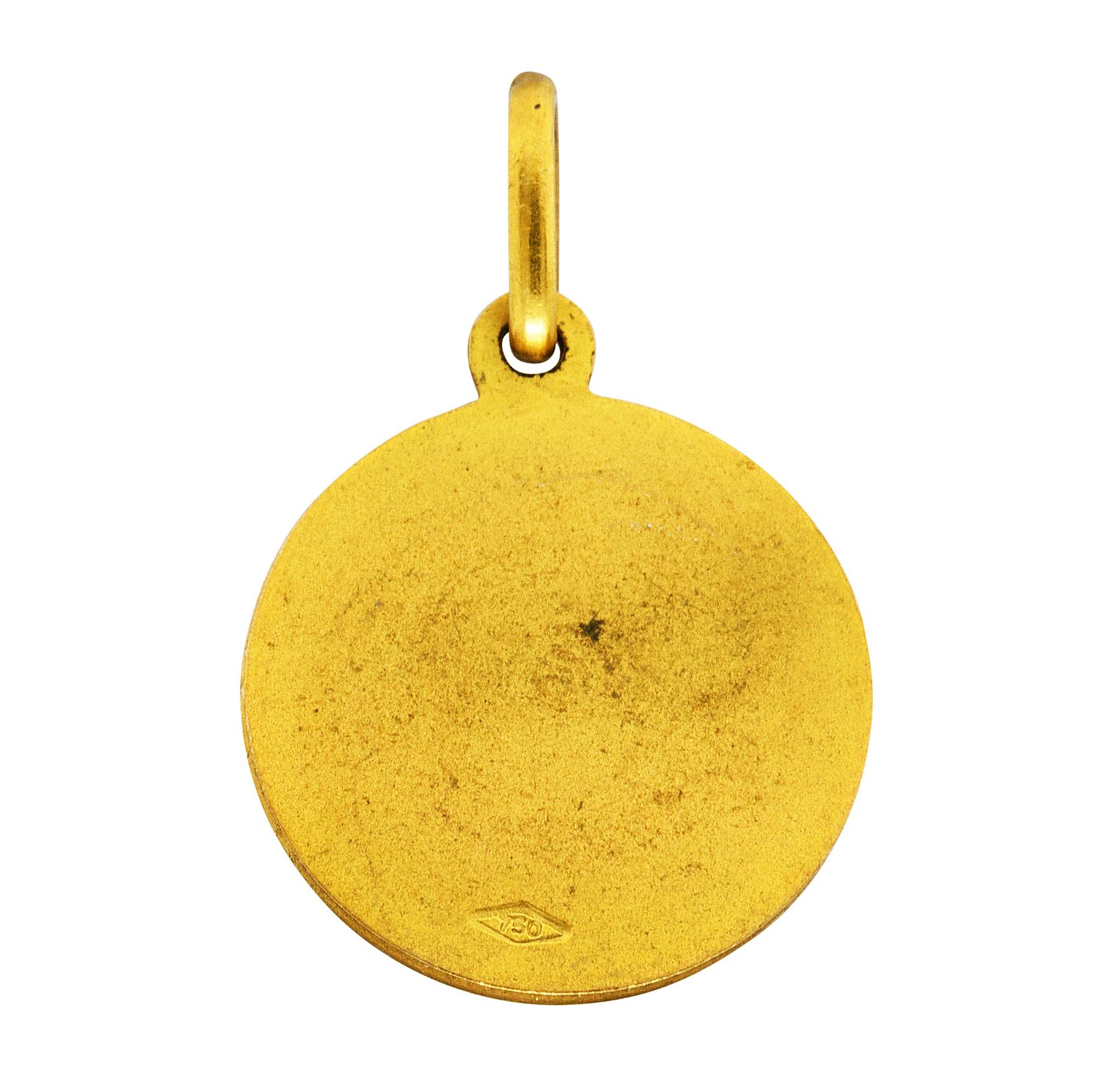 gold capricorn pendant