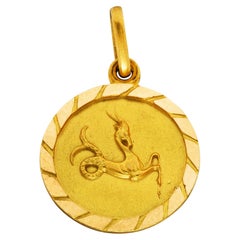 Vintage 18 Karat Gold Capricorn Zodiac Charm