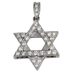 Vintage 18 Karat Gold Diamond “Star Of David” Pendant