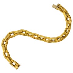 Vintage 18 Karat Gold Elongated Link Bracelet