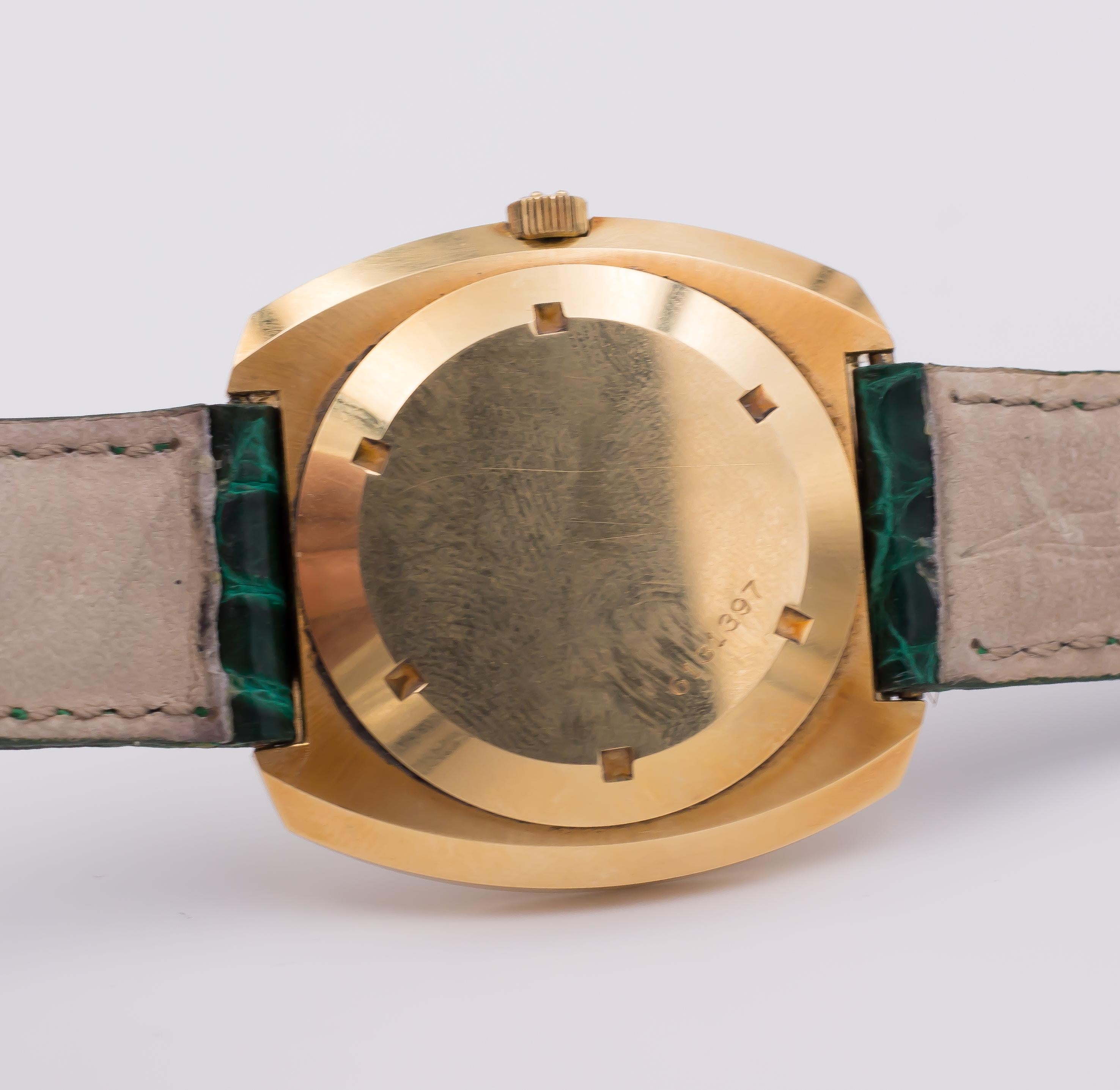Eterna Matic Sevenday Automatik-Armbanduhr aus 18 Karat Gold, 1970er Jahre für Damen oder Herren im Angebot