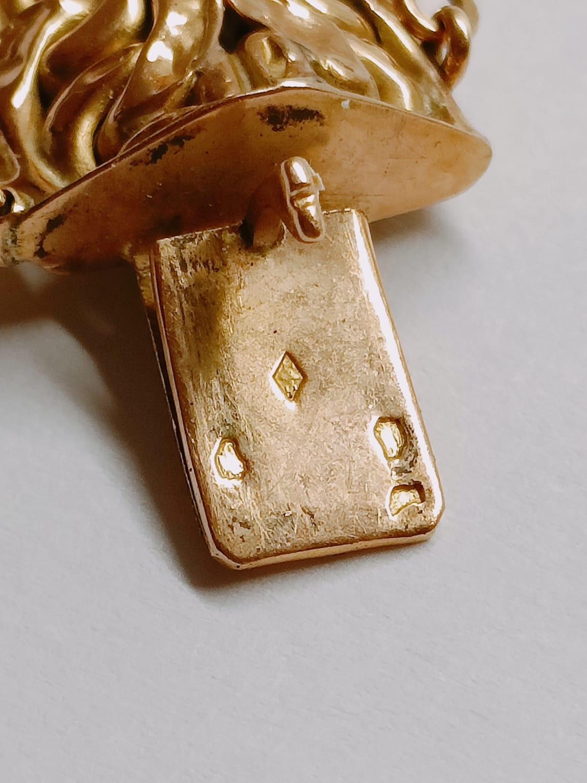 Bracelet tressé français en or 18 carats des années 1960 en vente 6