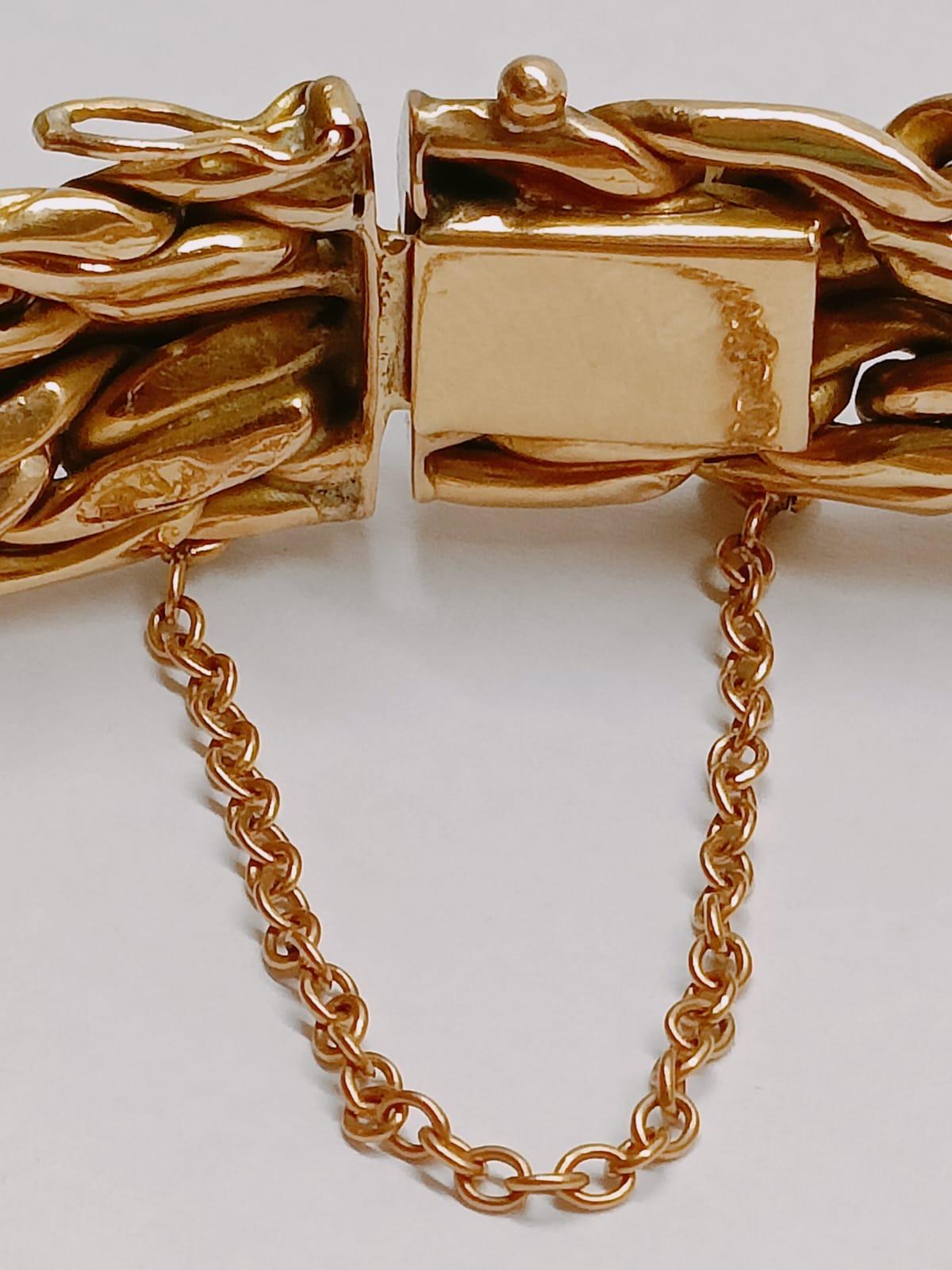Französisches geflochtenes Vintage-Armband aus 18 Karat Gold, 1960er Jahre im Angebot 9