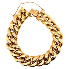 Vintage 18 Karat Gold French Curblink Bracelet