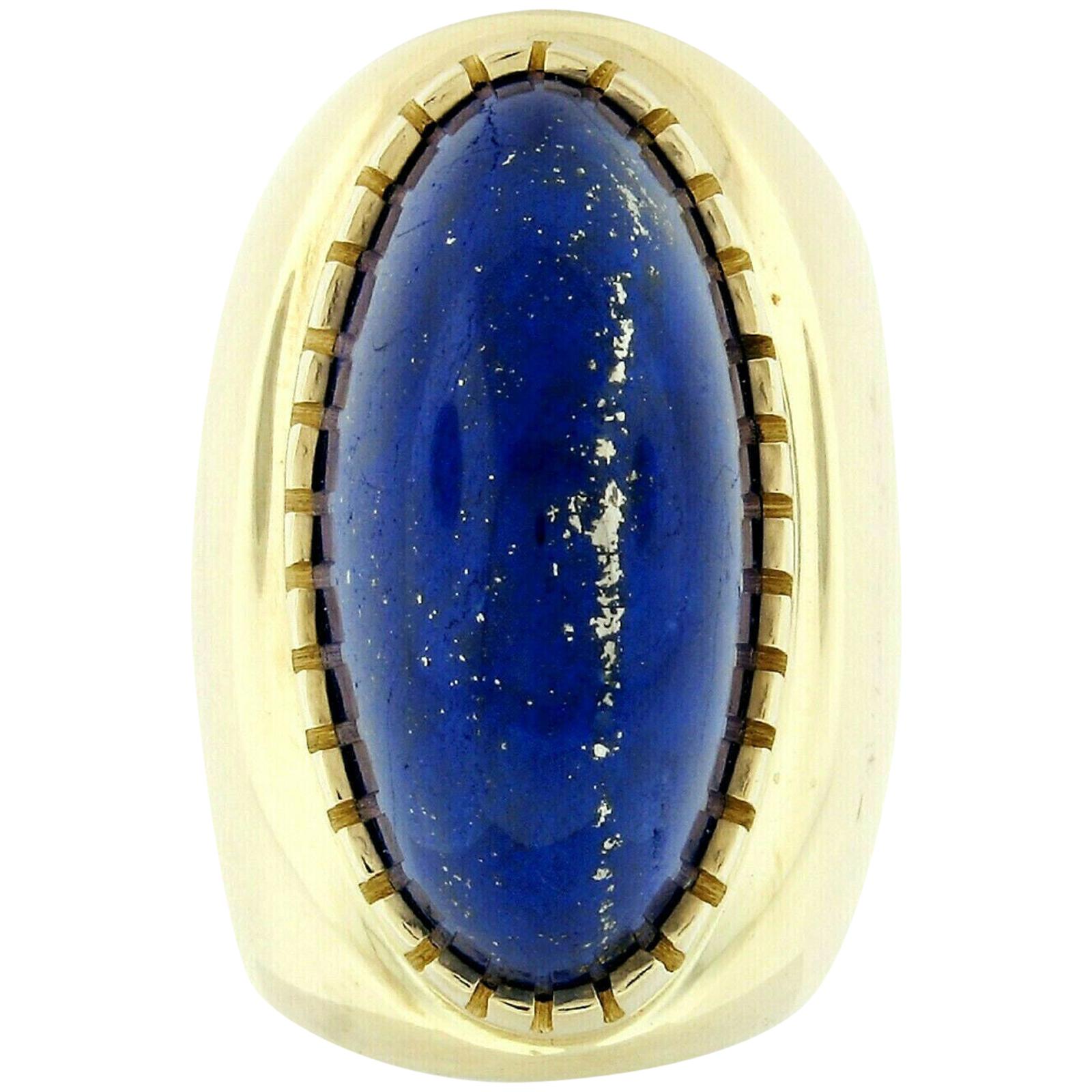18 Karat Yellow Gold Ring With Jade And Lapis Lazuli For Sale At 1stDibs