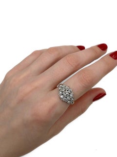 Bague vintage en or 18 carats avec diamants taillés à l'ancienne