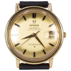 Vintage 18 Karat Gold Omega Constellation Chronometer Automatic Wrist Watch, 1960s