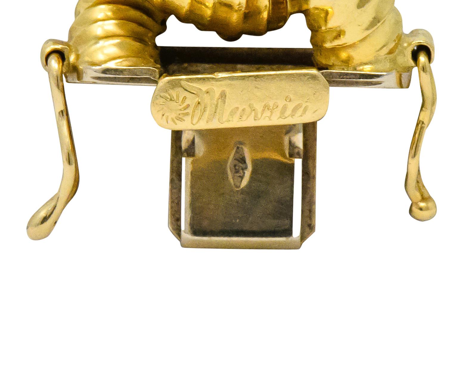Vintage 18 Karat Gold Textured Curb Link Bracelet 1