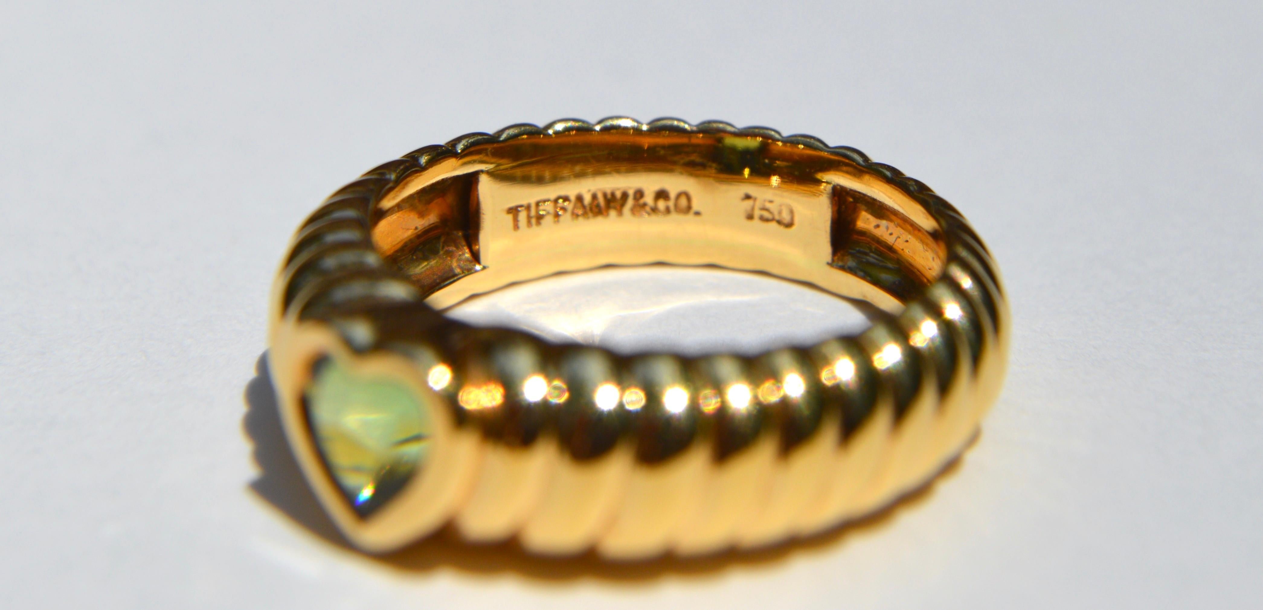 tiffany peridot ring