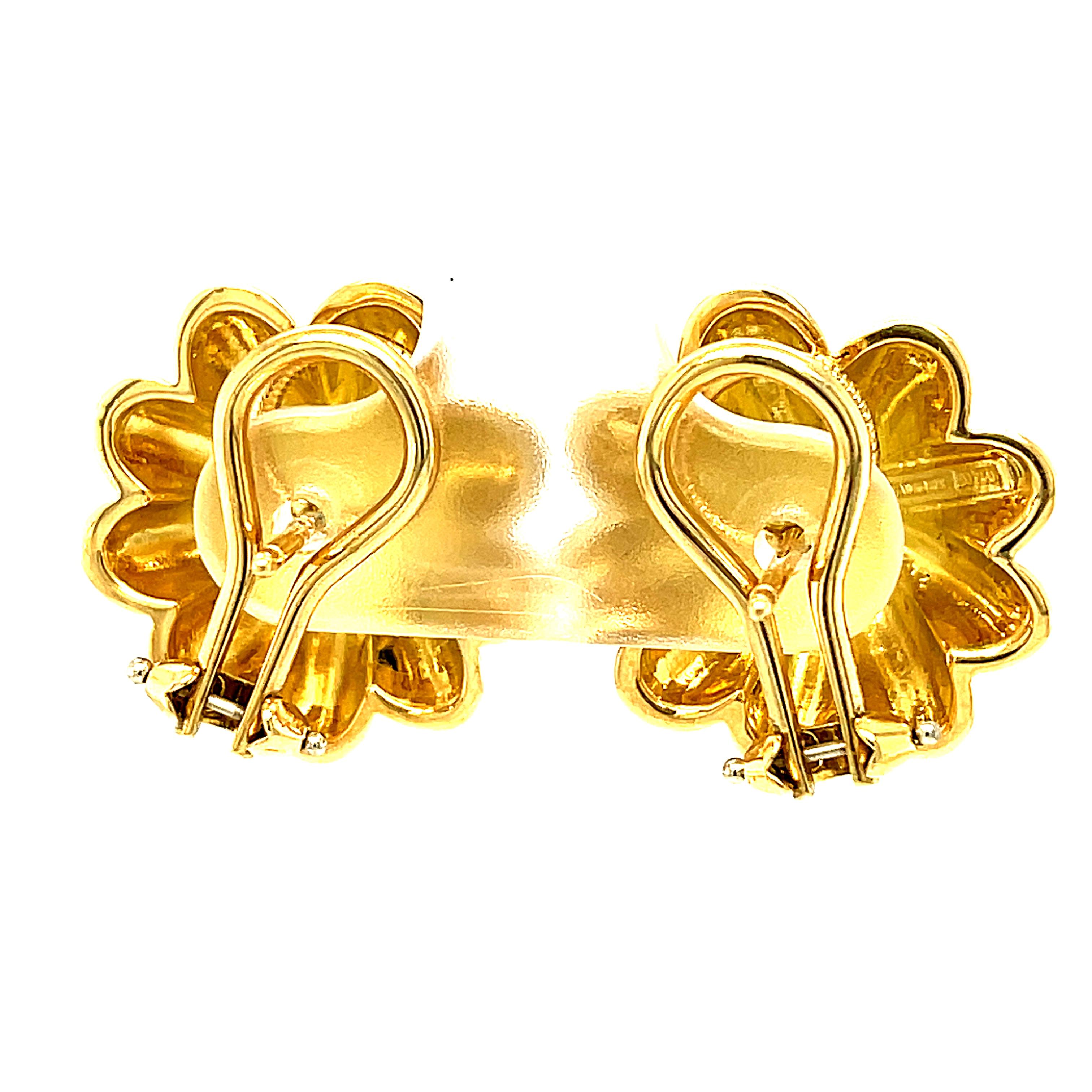 Vintage 18 Karat Gold Tiffany & Co. Limpet Ohrringe von Schlumberger (Moderne)