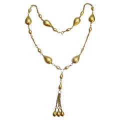 Einzigartige handgefertigte Iraki-Halskette aus 18 Karat Gold, Vintage