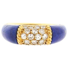 Vintage 18 Karat Gold Van Cleef & Arpels Lapis Diamond “Philippines” Ring
