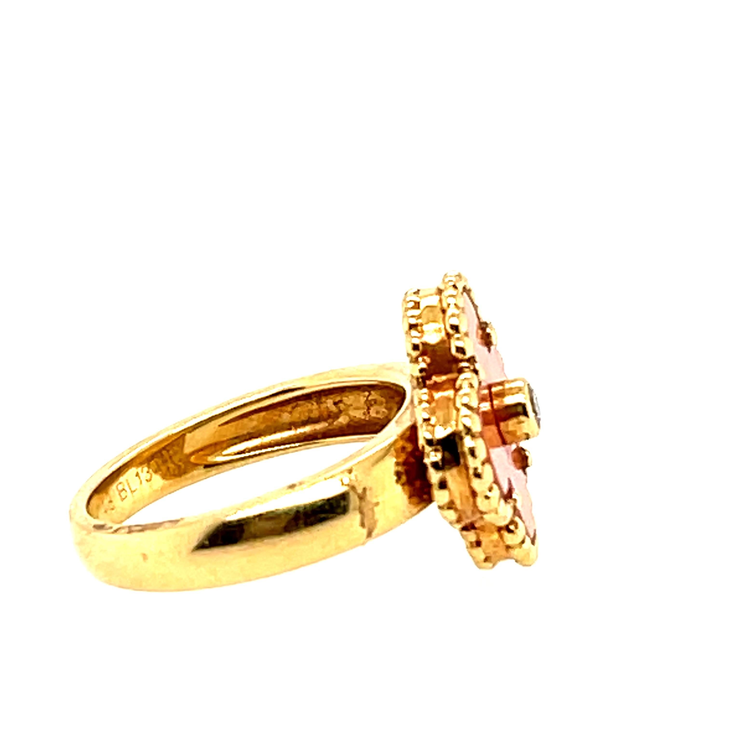 18 Karat Gold VCA Koralle Alhambra Ring (Moderne)