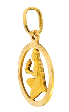 Vintage 18 Karat Gold Virgo Zodiac Charm
