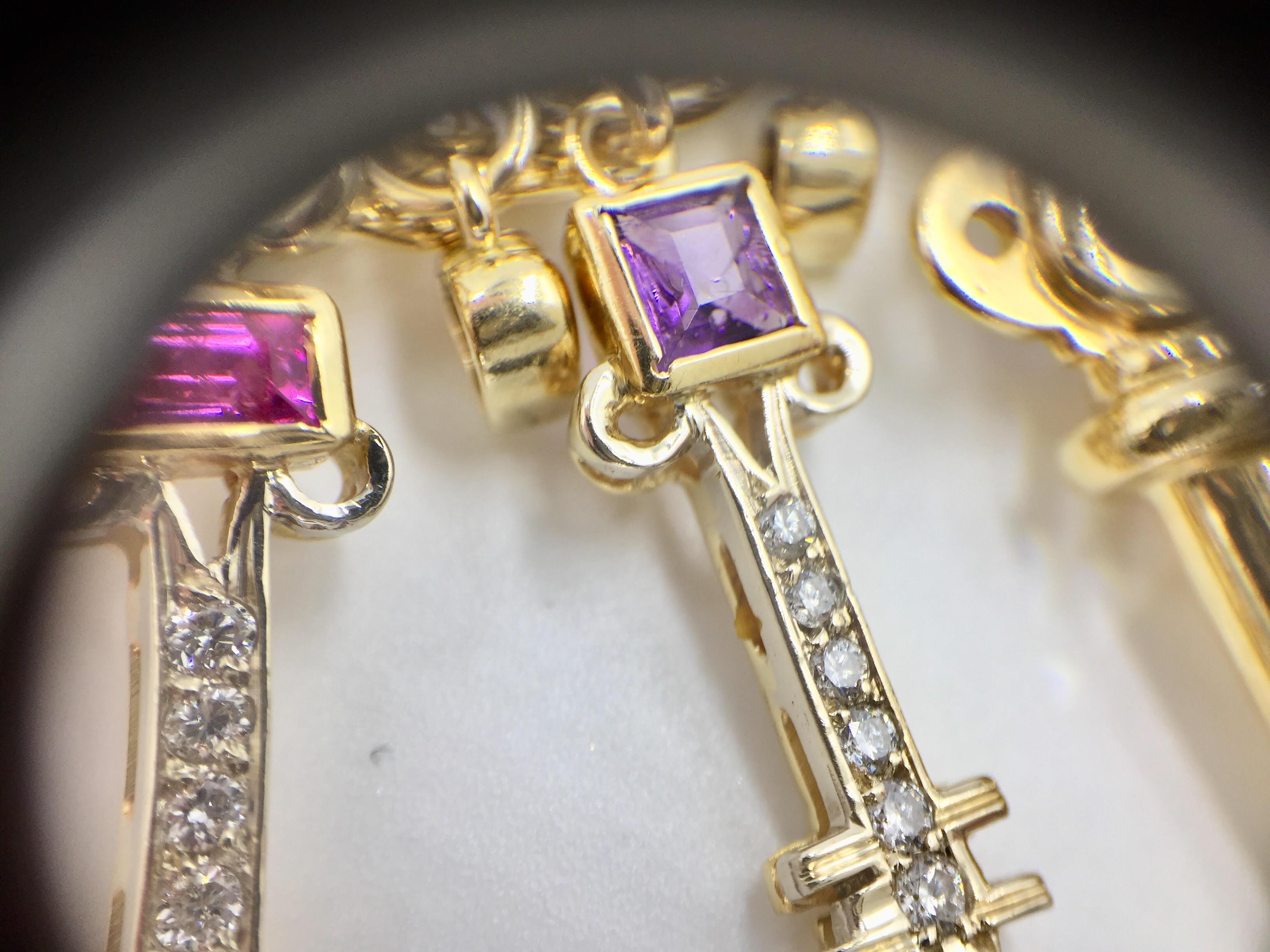 Women's Vintage 18 Karat Lock and Key Charm Necklace