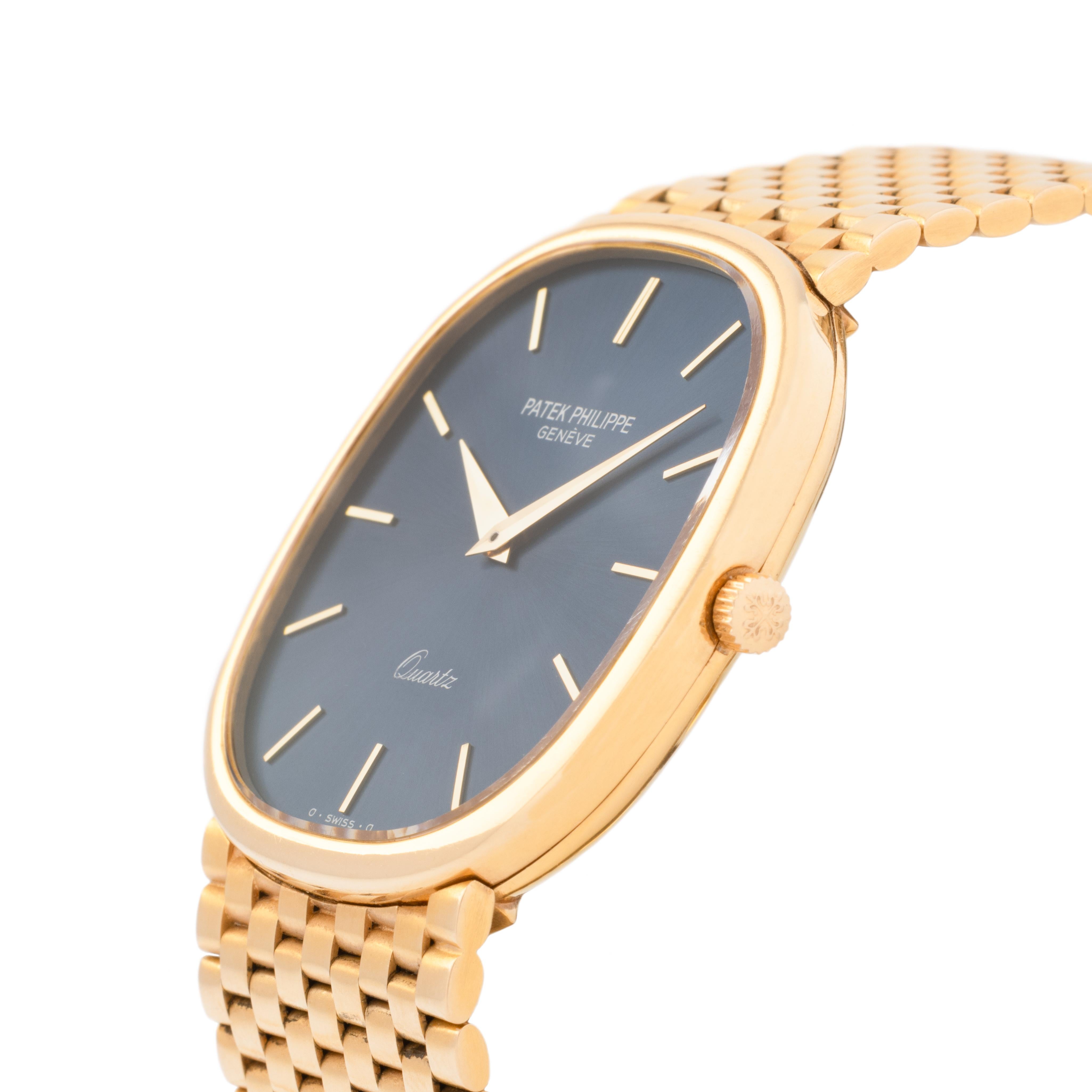 Modern Vintage 18 Karat Patek Philippe Grand Ellipse Quartz Model 3838/1