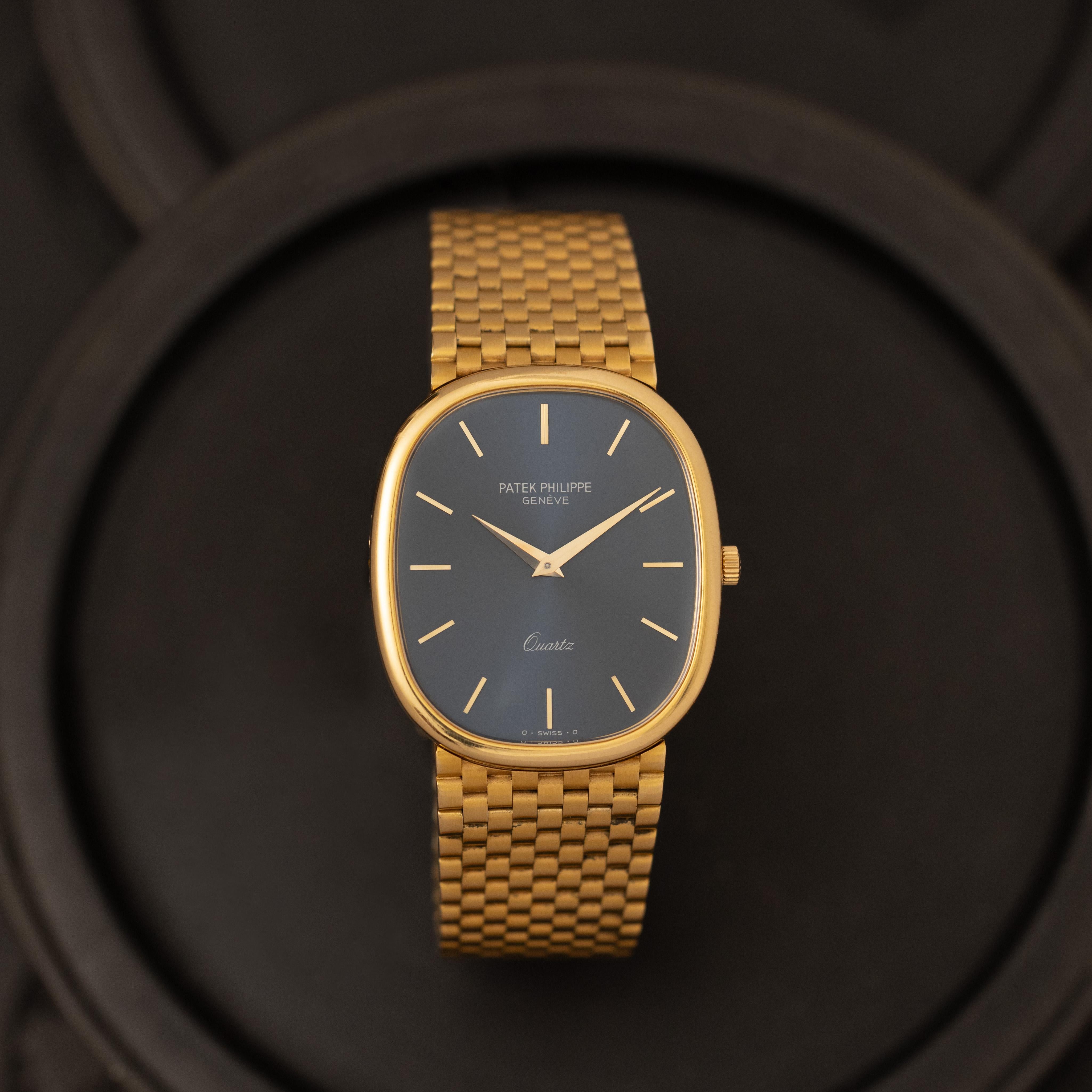 Vintage 18 Karat Patek Philippe Grand Ellipse Quartz Model 3838/1 2
