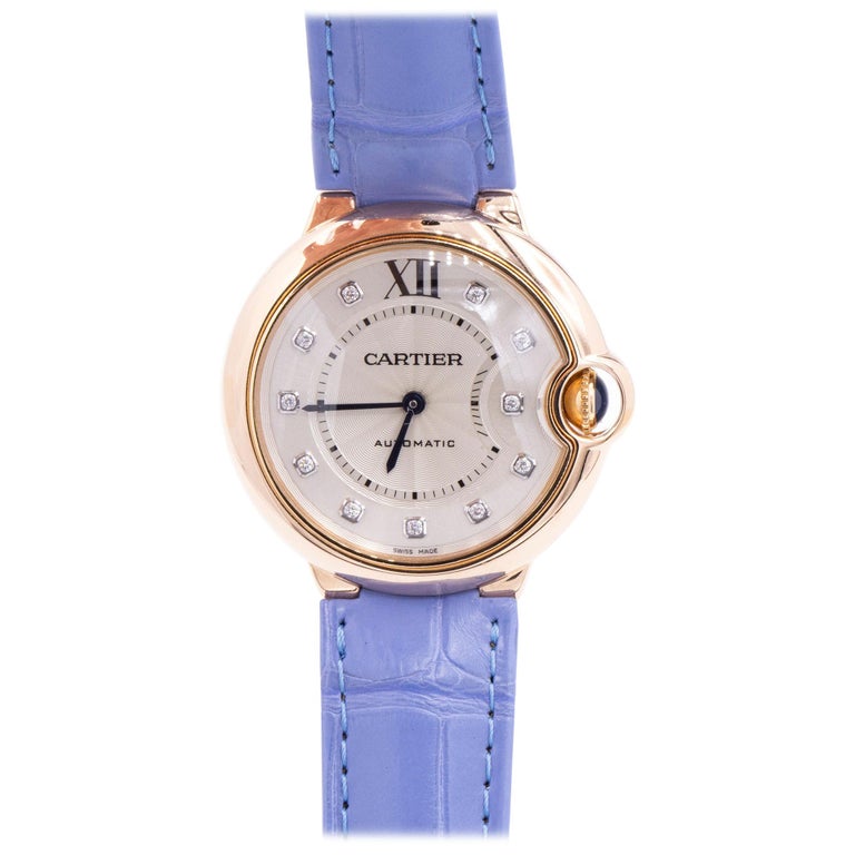 Vintage 18 Karat Rose Gold Cartier Ballon Bleu Watch At 1stdibs