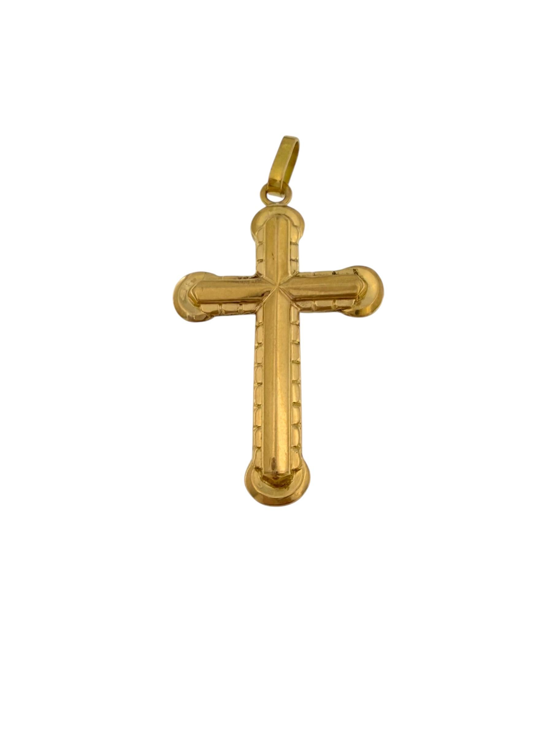 Croce d'epoca in oro rosa 18 carati In condizioni buone in vendita a Esch sur Alzette, Esch-sur-Alzette