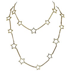 Vintage 18 Karat Stars of the Galaxy Long Necklace