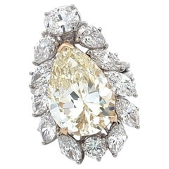 Bague vintage en or bicolore 18 carats, sertie de diamants totalisant 16,14 carats, taille 7,5