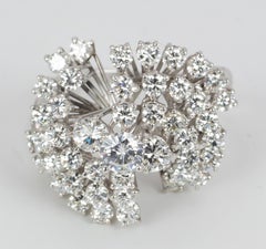 Vintage 18 Karat White Gold and 2.47 Carat Round Cut Diamond Ring, 1960s