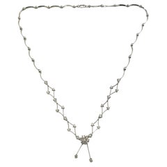 Vintage 18 Karat White Gold and Diamond Necklace