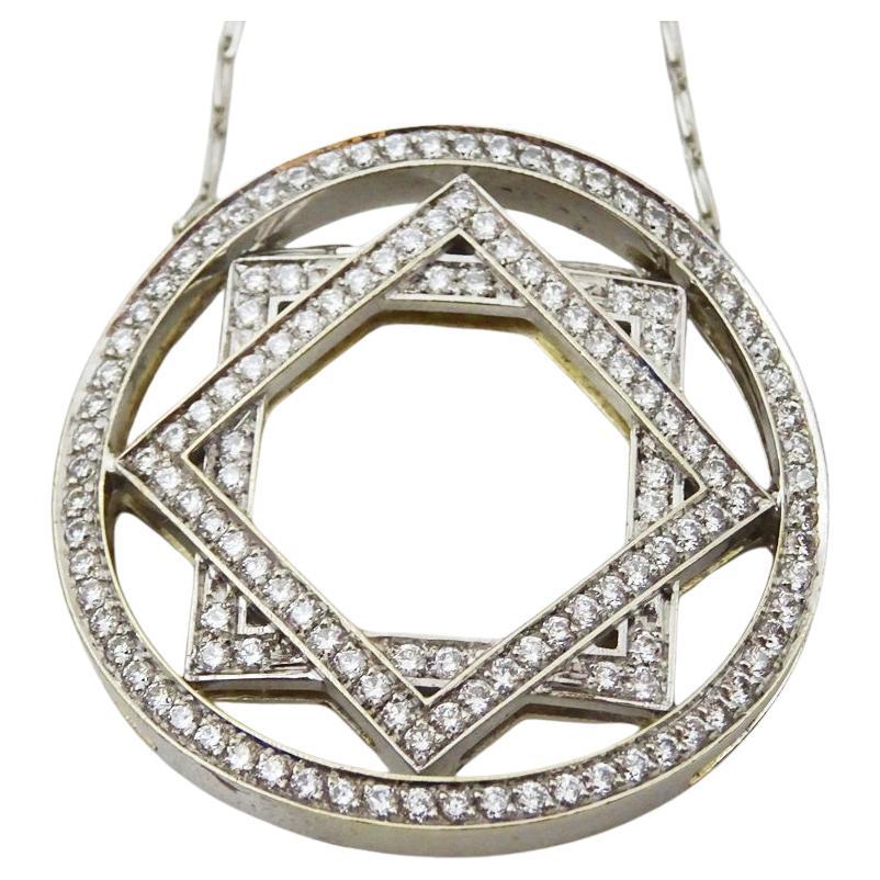 Vintage 18 karat White Gold and Diamond pendant