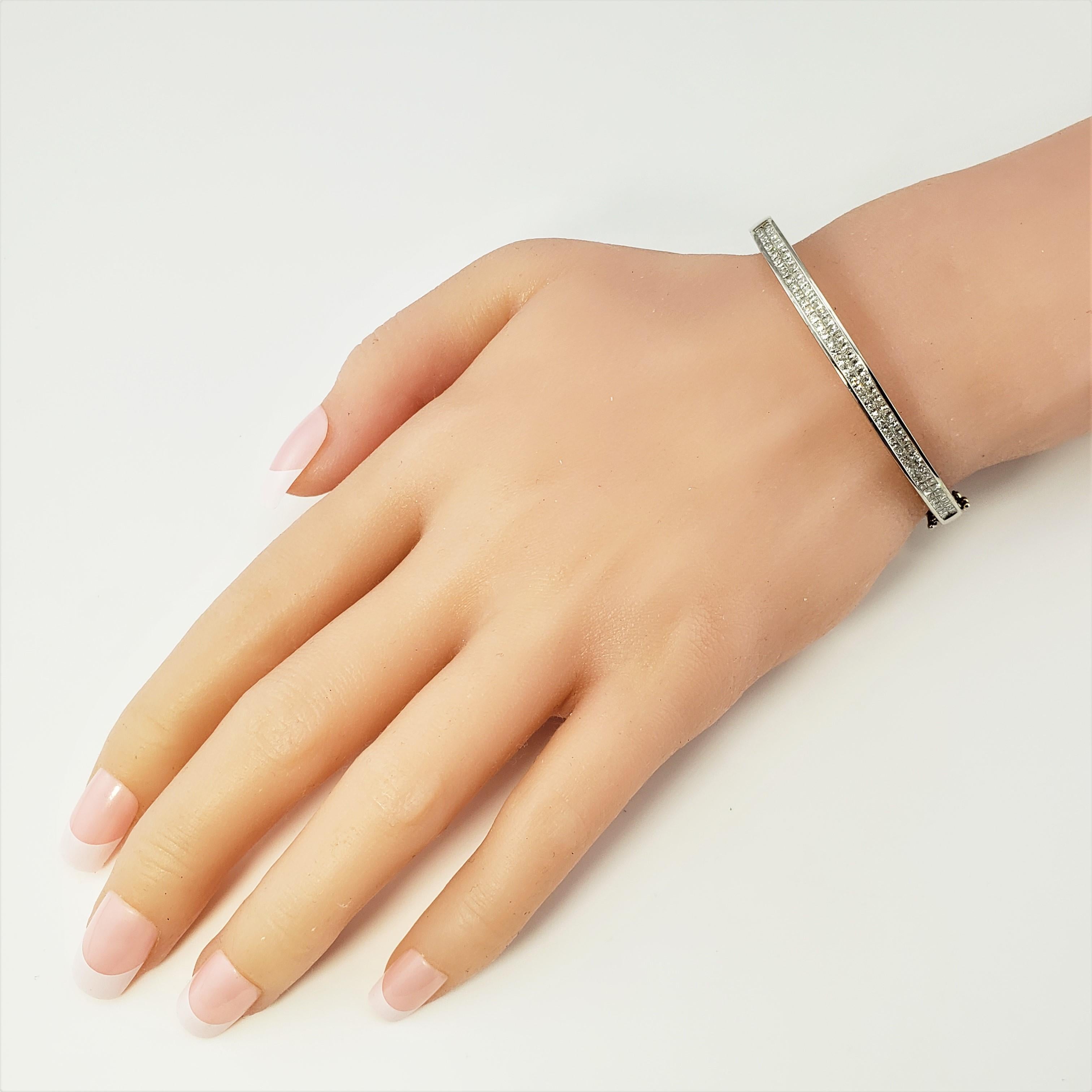 18 Karat Weißgold Prinzessinnenschliff Diamant-Armreif 3