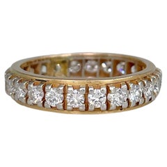 Vintage 18 Karat Gelbgold 1,30 Karat VS Diamant Eternity-Ring