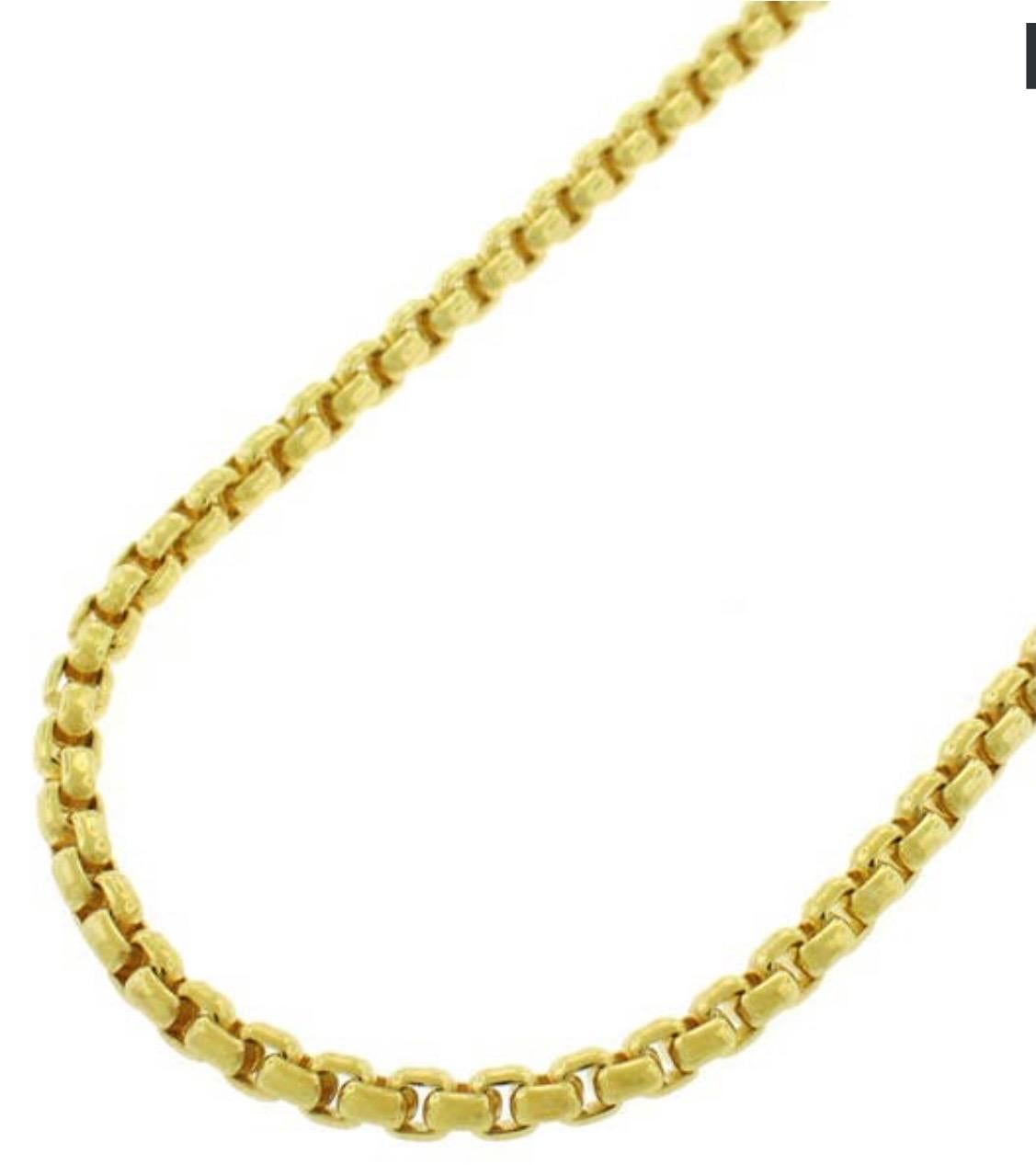 Vintage 18 Karat Yellow Gold 15 Gm Box Chain Necklace 5