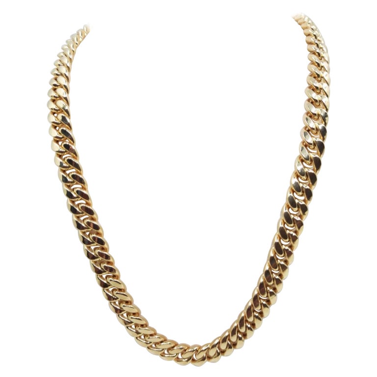 Vintage 18 Karat Yellow Gold 150 Gm Cuban link Chain Unisex For