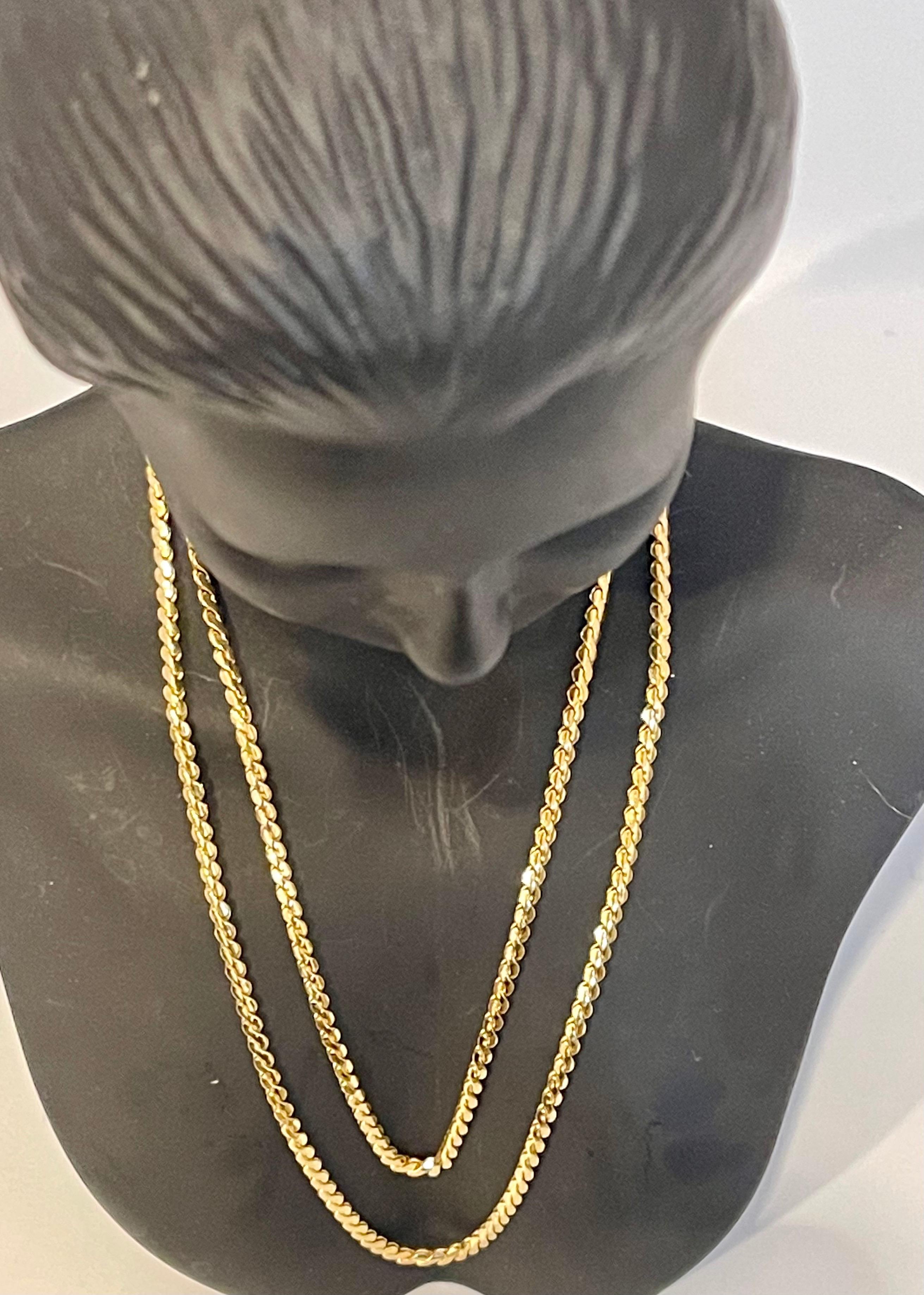Vintage 18 Karat Yellow Gold 19 Gm Chain Necklace 6
