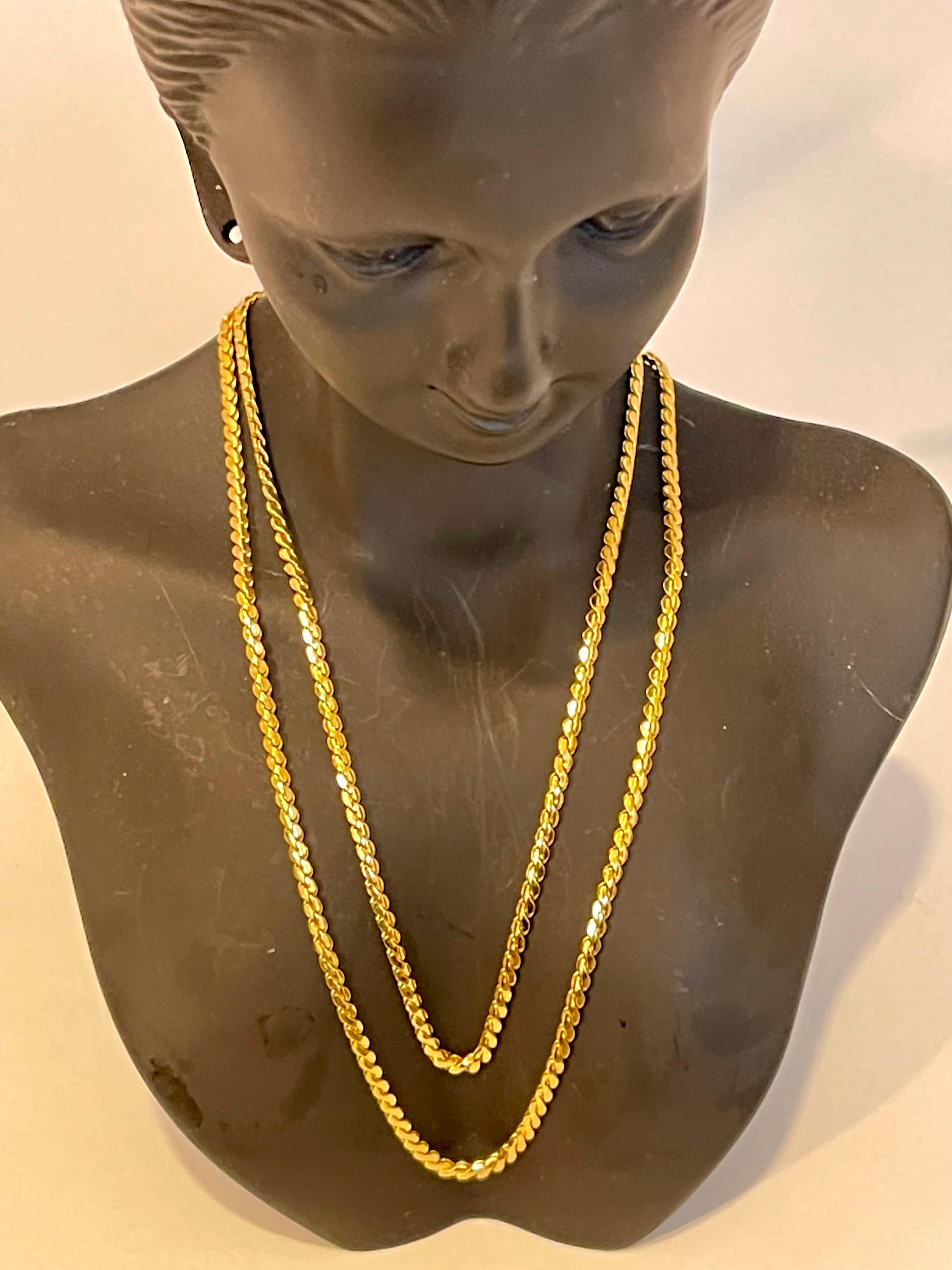 Vintage 18 Karat Yellow Gold 19 Gm Chain Necklace 7