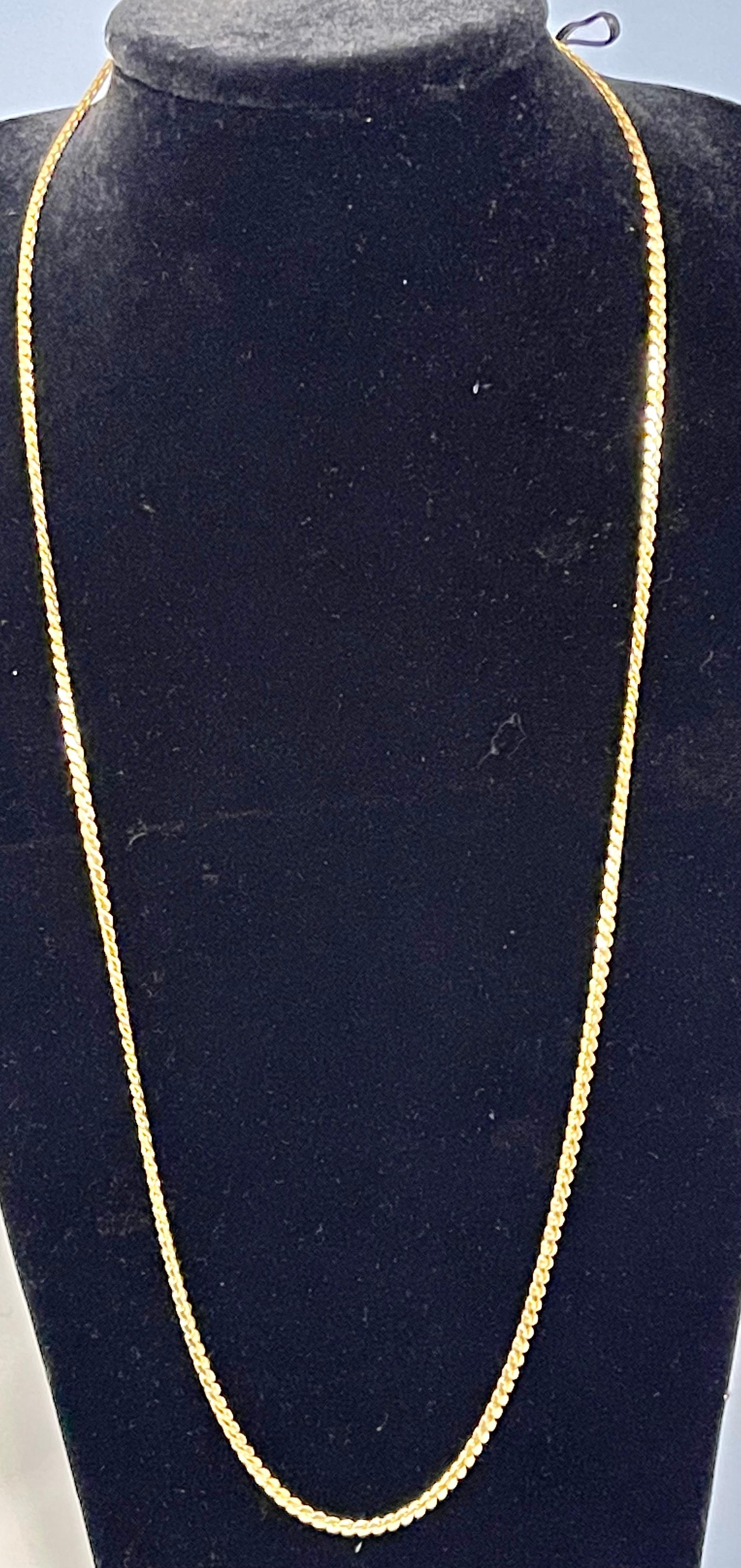 Vintage 18 Karat Yellow Gold 19 Gm Chain Necklace 8