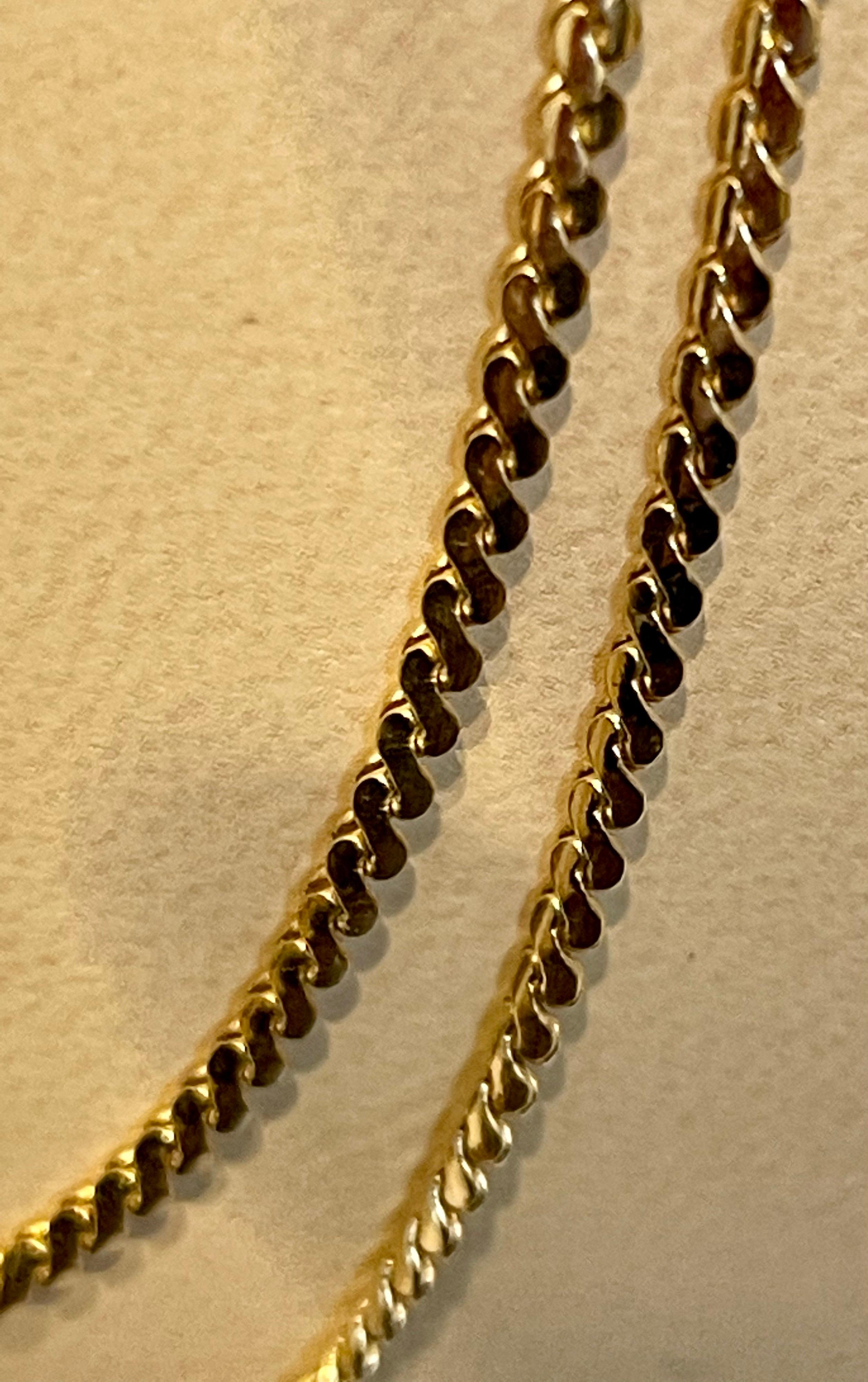 Vintage 18 Karat Yellow Gold 19 Gm Chain Necklace In Excellent Condition In New York, NY