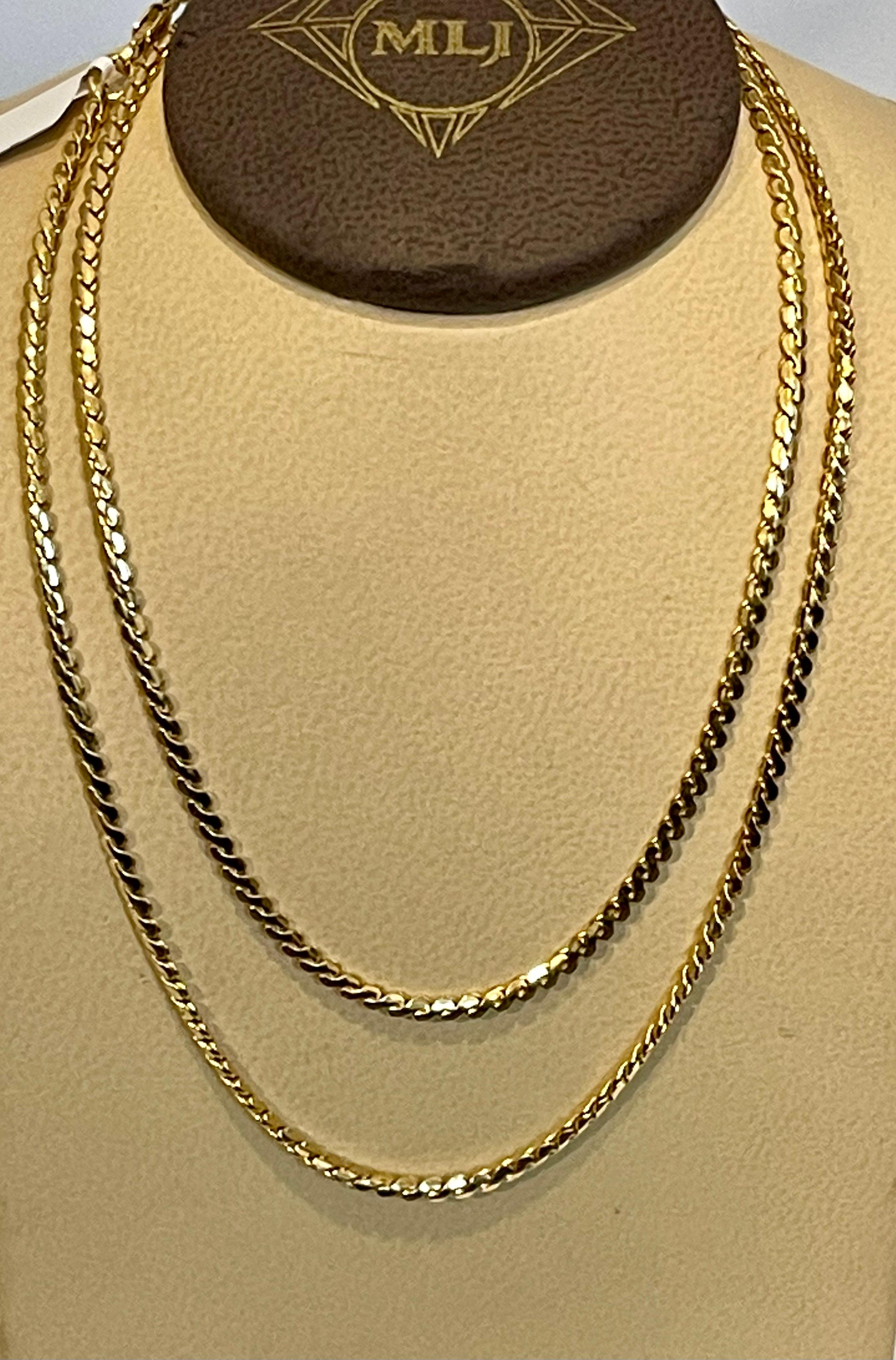 Women's or Men's Vintage 18 Karat Yellow Gold 19 Gm Chain Necklace