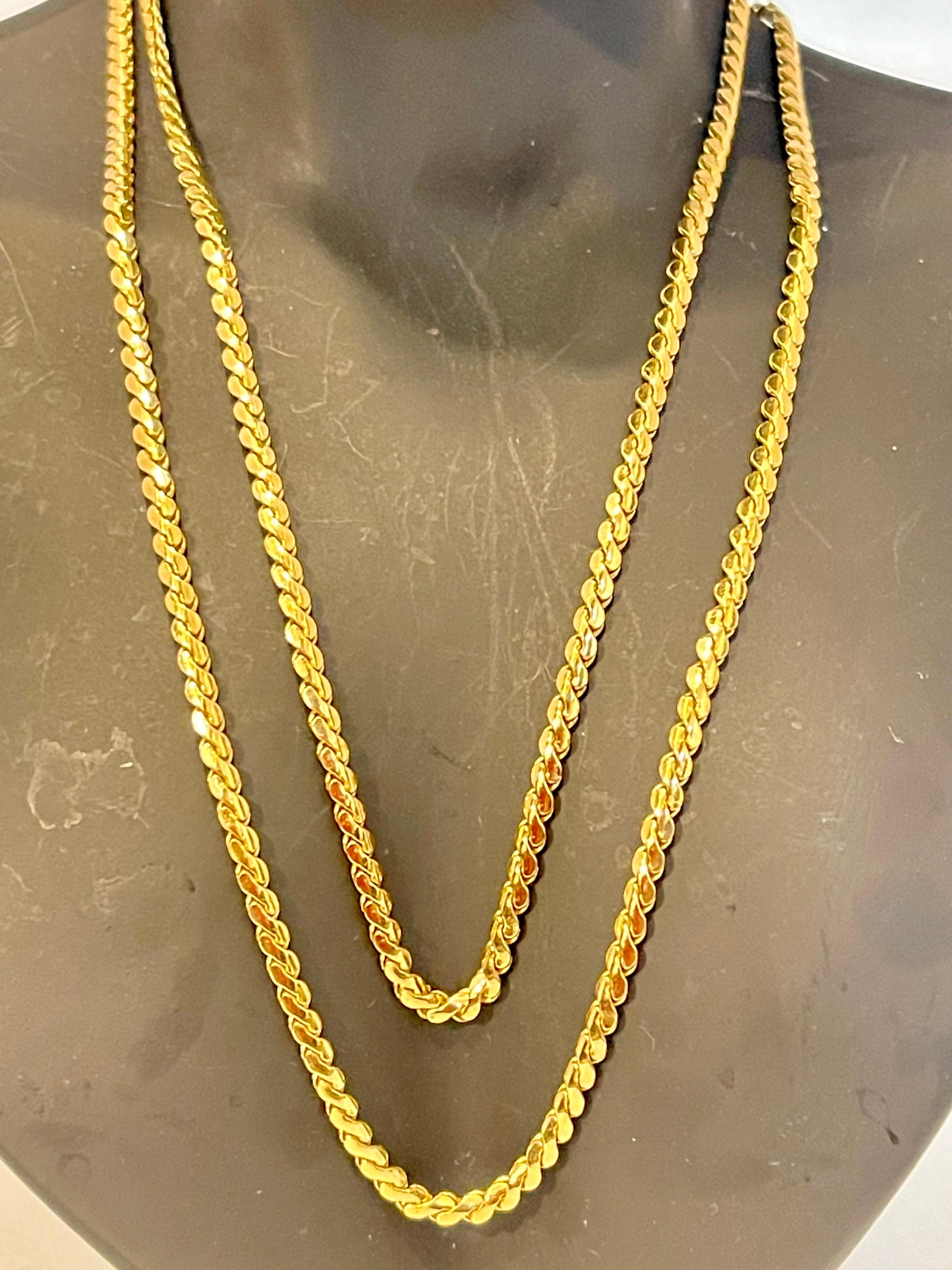 Vintage 18 Karat Yellow Gold 19 Gm Chain Necklace 5