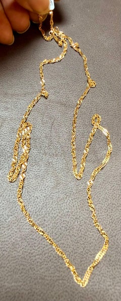 Vintage By in oro giallo 18 carati 4 grammi, collana a maglie da 2,0 mm, lunga 22".