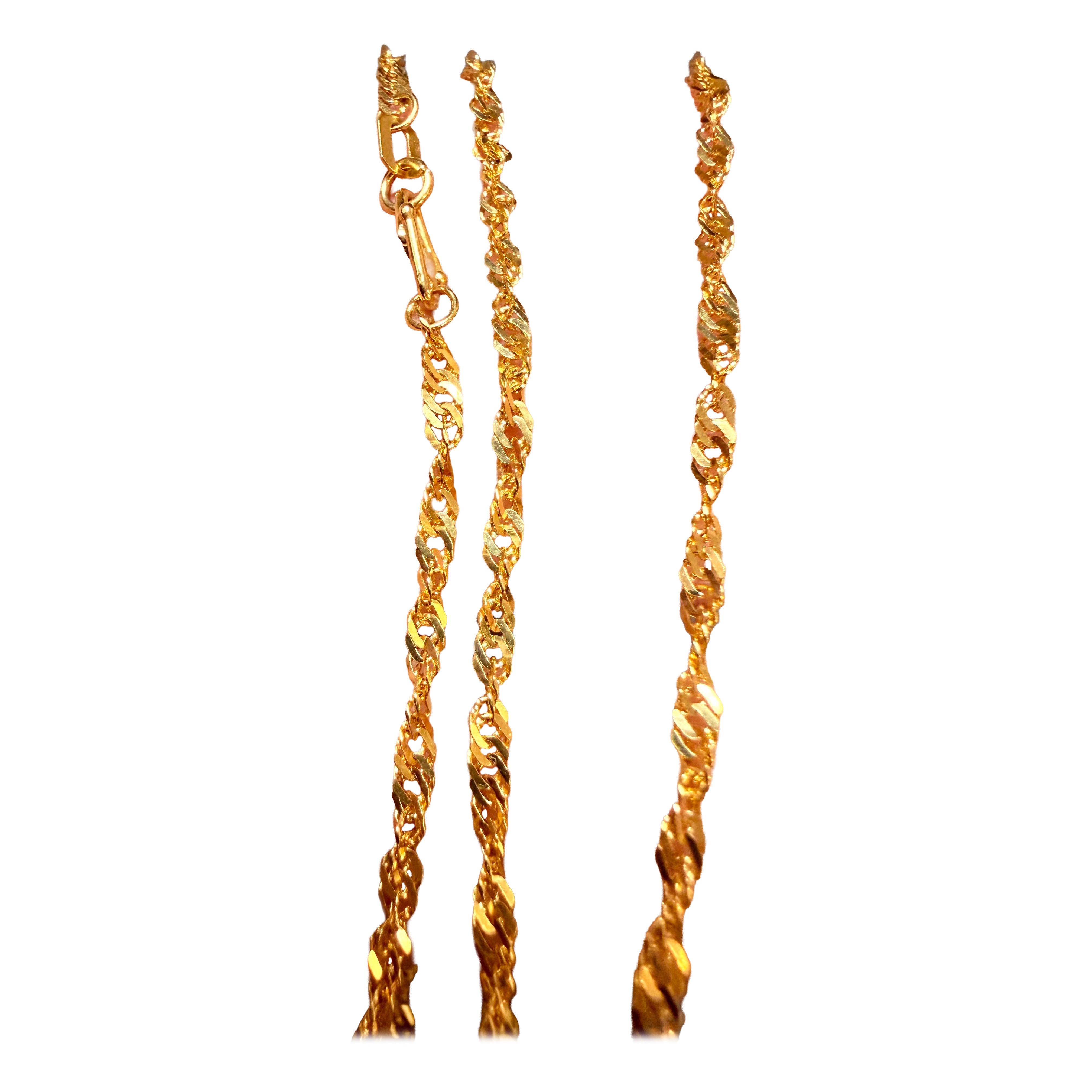 Vintage 18 Karat Yellow Gold 4 Gm, Link Chain, 2.0 mm Necklace, 22" Long
