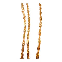 Vintage By in oro giallo 18 carati 4 grammi, collana a maglie da 2,0 mm, lunga 22".