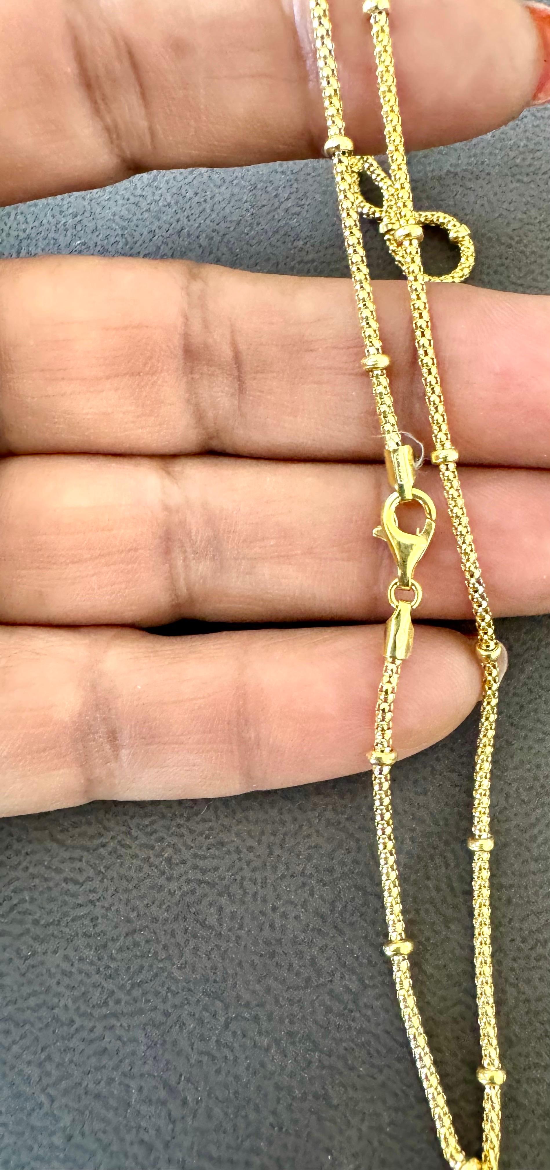 Vintage By in oro giallo 18 carati 5,4 gm  Ball and Ball  Collana a catena Station, italiana, 15,5