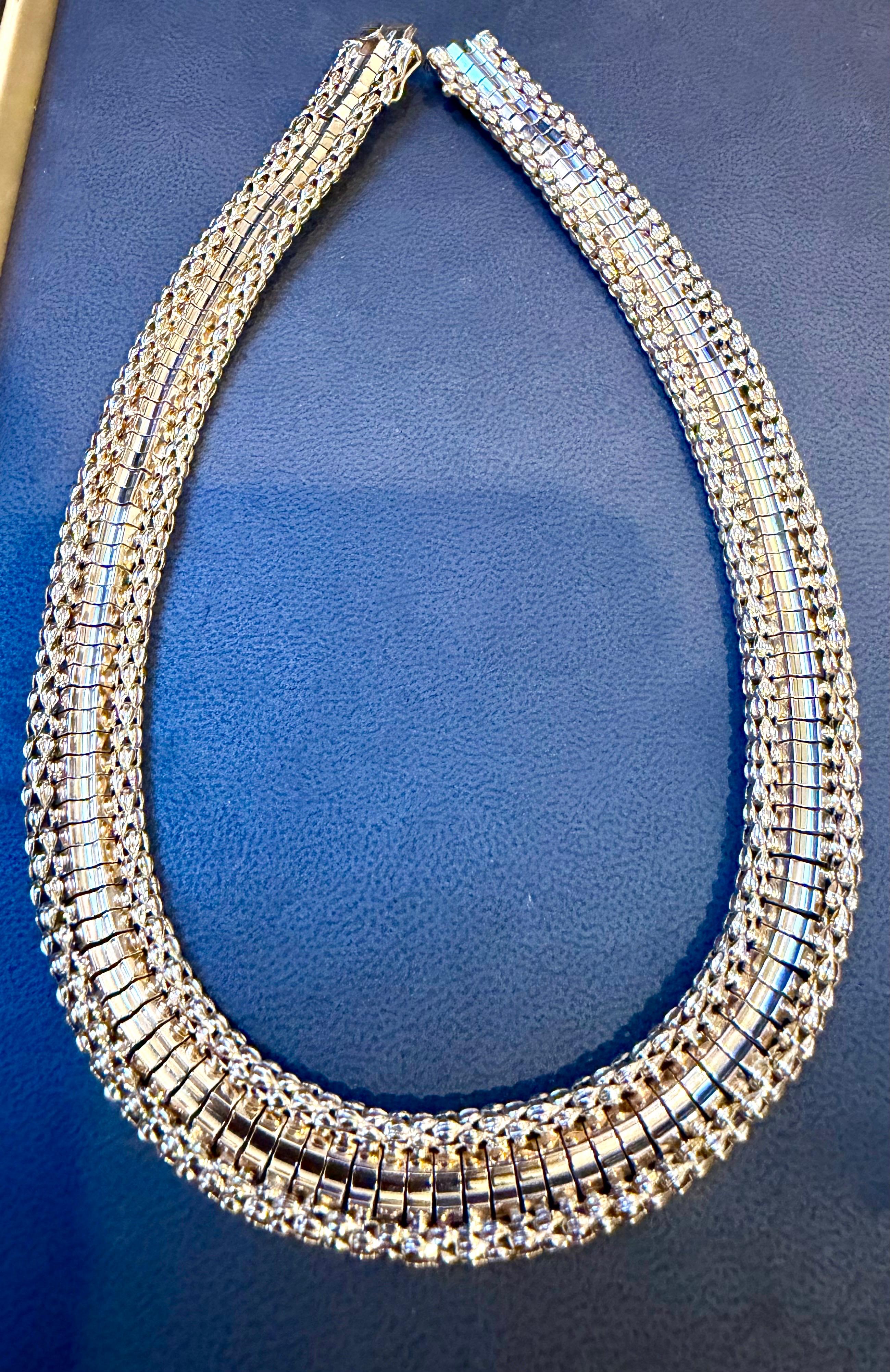 Vintage 18 Karat Yellow Gold 55.5 Gm Choker Link Like Chain Unisex, 16